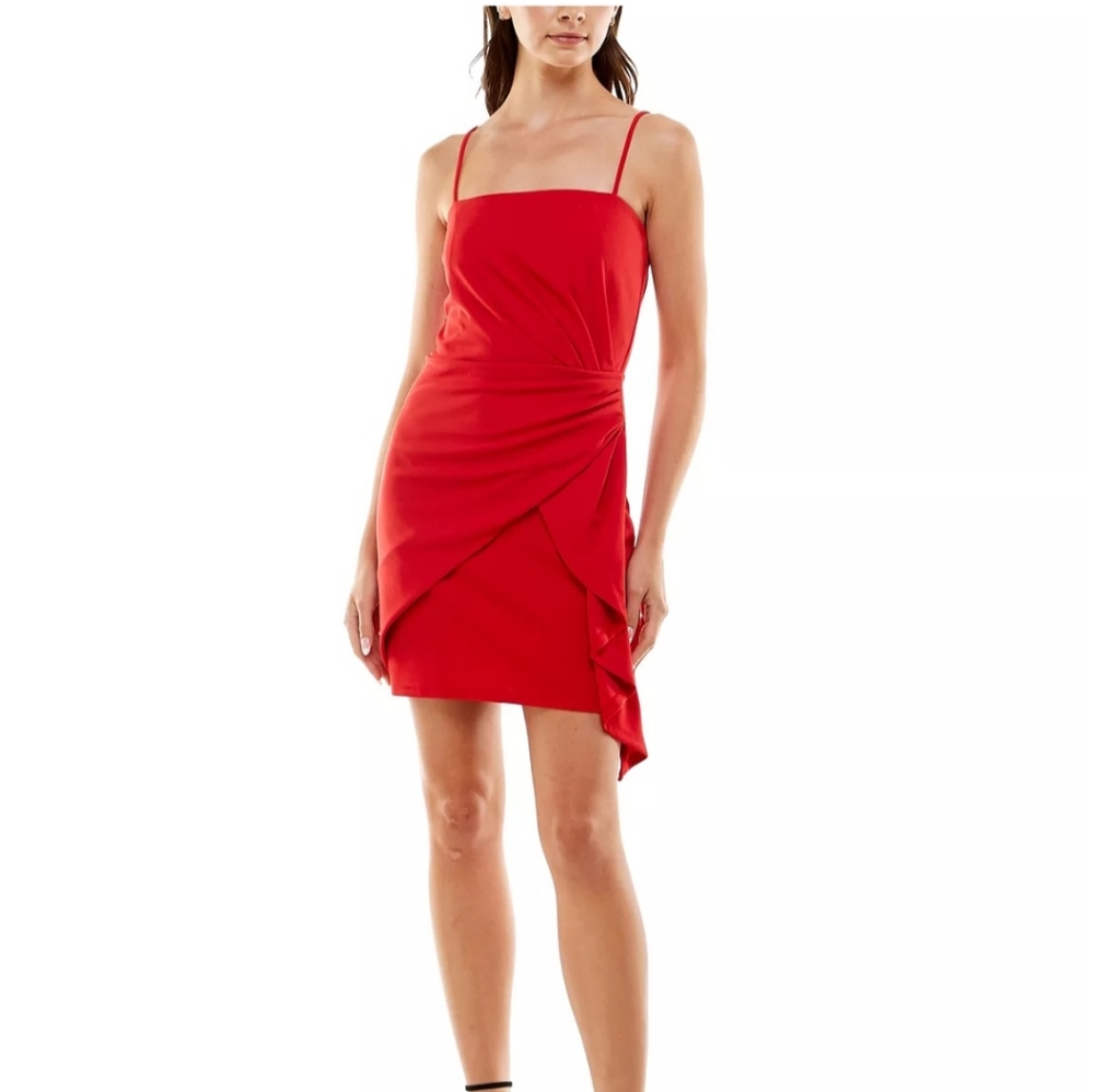 Red, S, bodycon dress